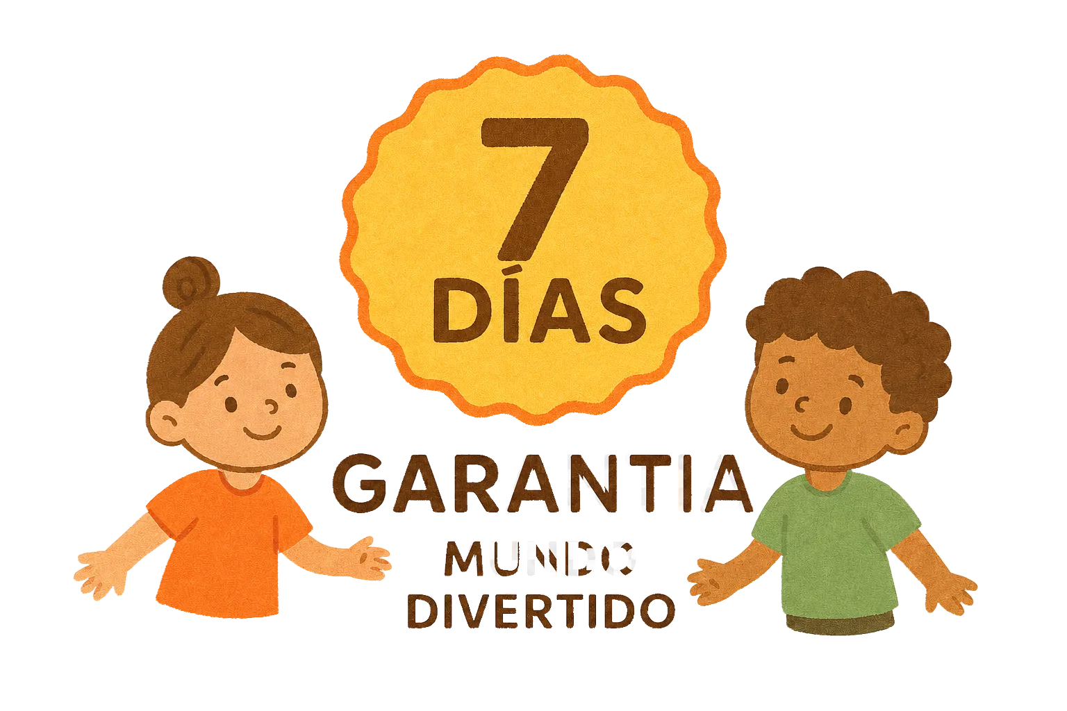 Sello ilustrado de garantía de 7 días